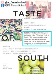 South Jackson Elementary Farm to School Program Taste of South