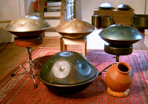 handpan or hang drum or pantam instruments