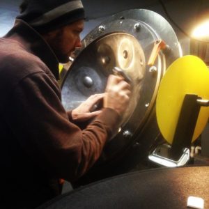 mark garner tuning a handpan